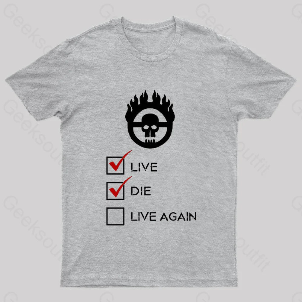 War Boy Check List Nerd T-Shirt Grey / S