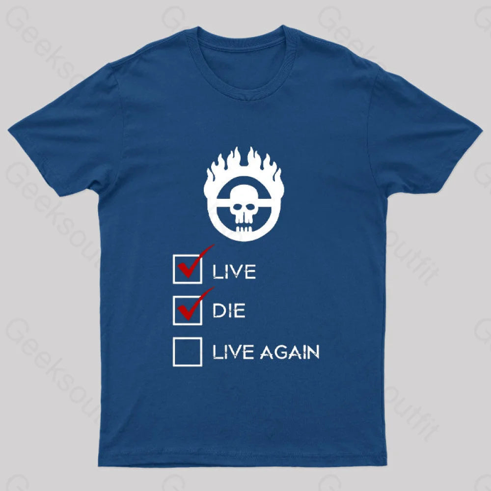 War Boy Check List Nerd T-Shirt Navy / S