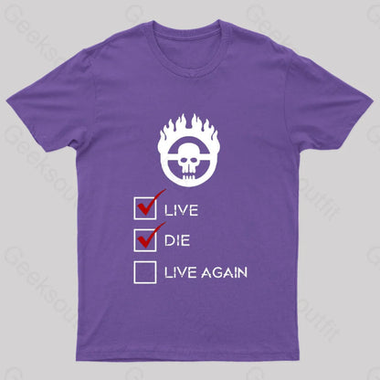 War Boy Check List Nerd T-Shirt Purple / S