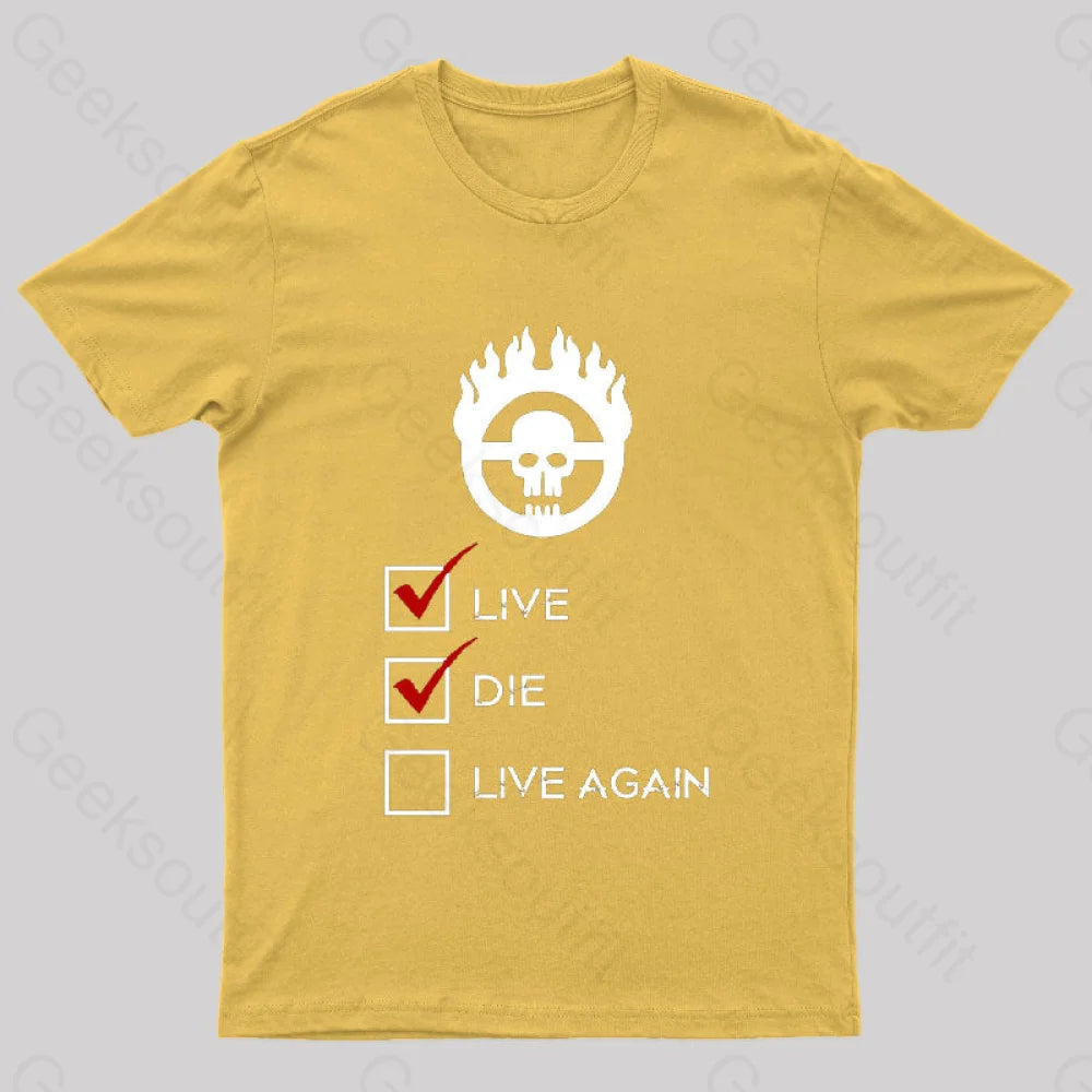 War Boy Check List Nerd T-Shirt Yellow / S