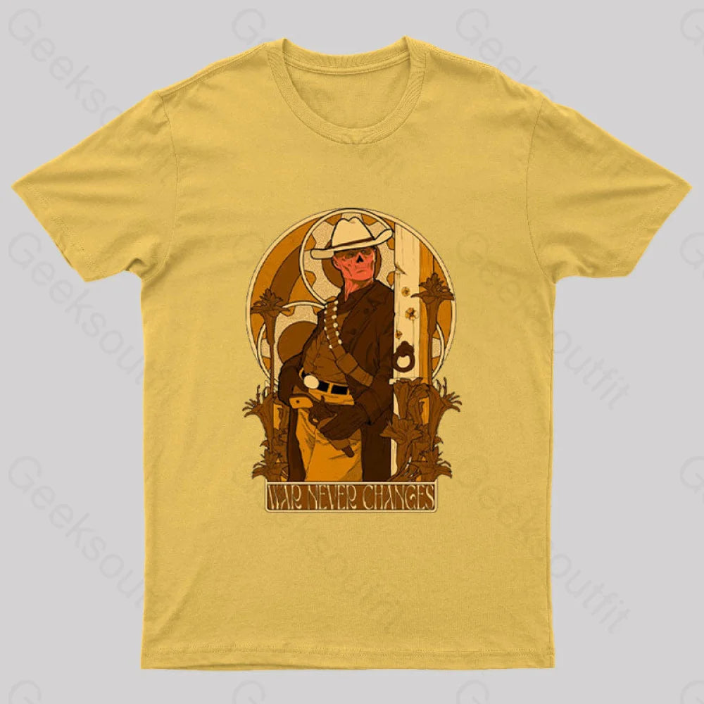 War Never Changes Nerd T-Shirt Yellow / S