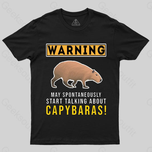 Warning Capybara T-shirt - Geeksoutfit