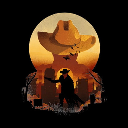 Wasteland Sunset Nerd T-Shirt