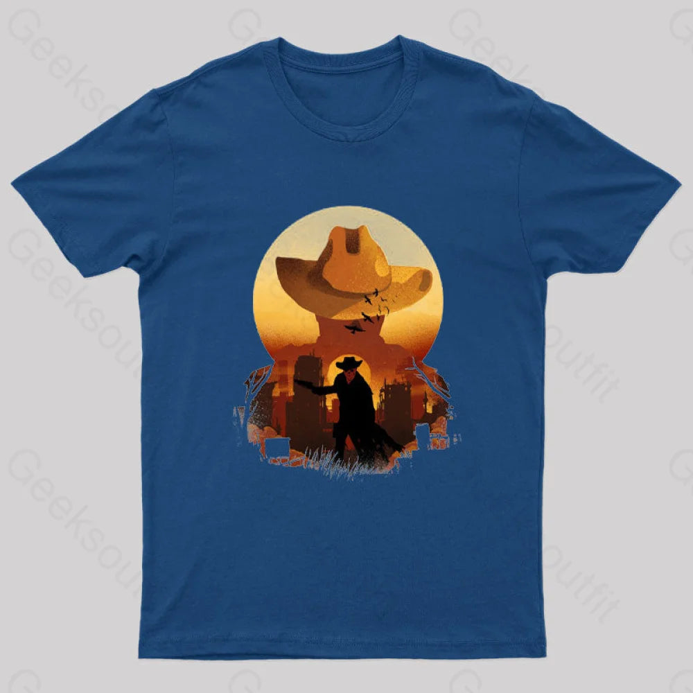 Wasteland Sunset Nerd T-Shirt Navy / S