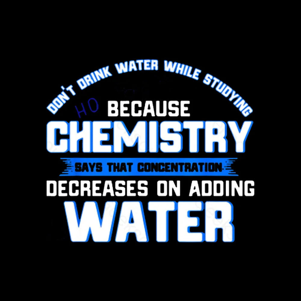 Water Decreases Concentration Nerd T-Shirt