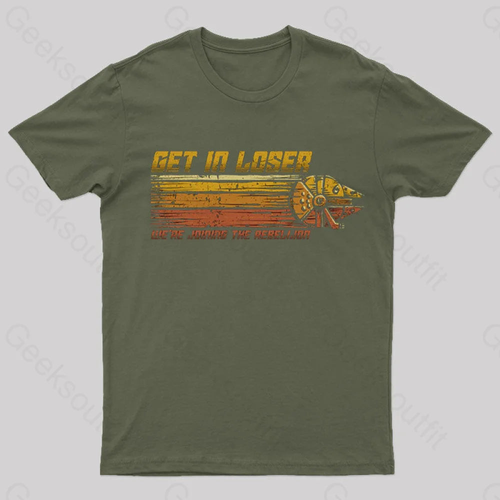 We Are Joining The Rebellion T-Shirt Army Green / S