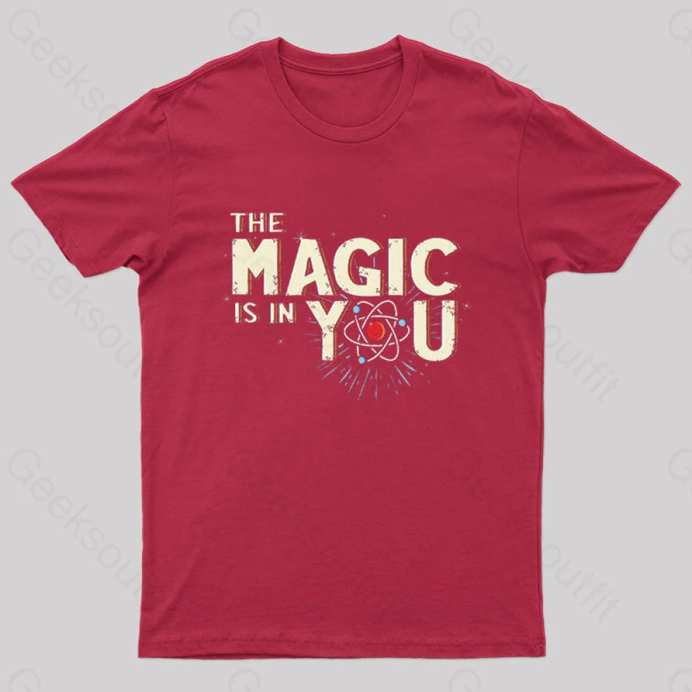 We Are Made Of Science Nerd T-Shirt Red / S