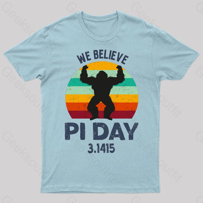 We Believe Pi Day Nerd T-Shirt Light Blue / S