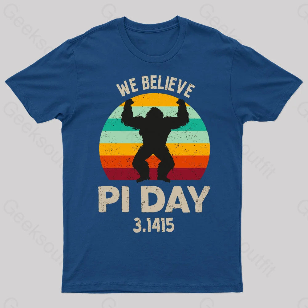 We Believe Pi Day Nerd T-Shirt Navy / S