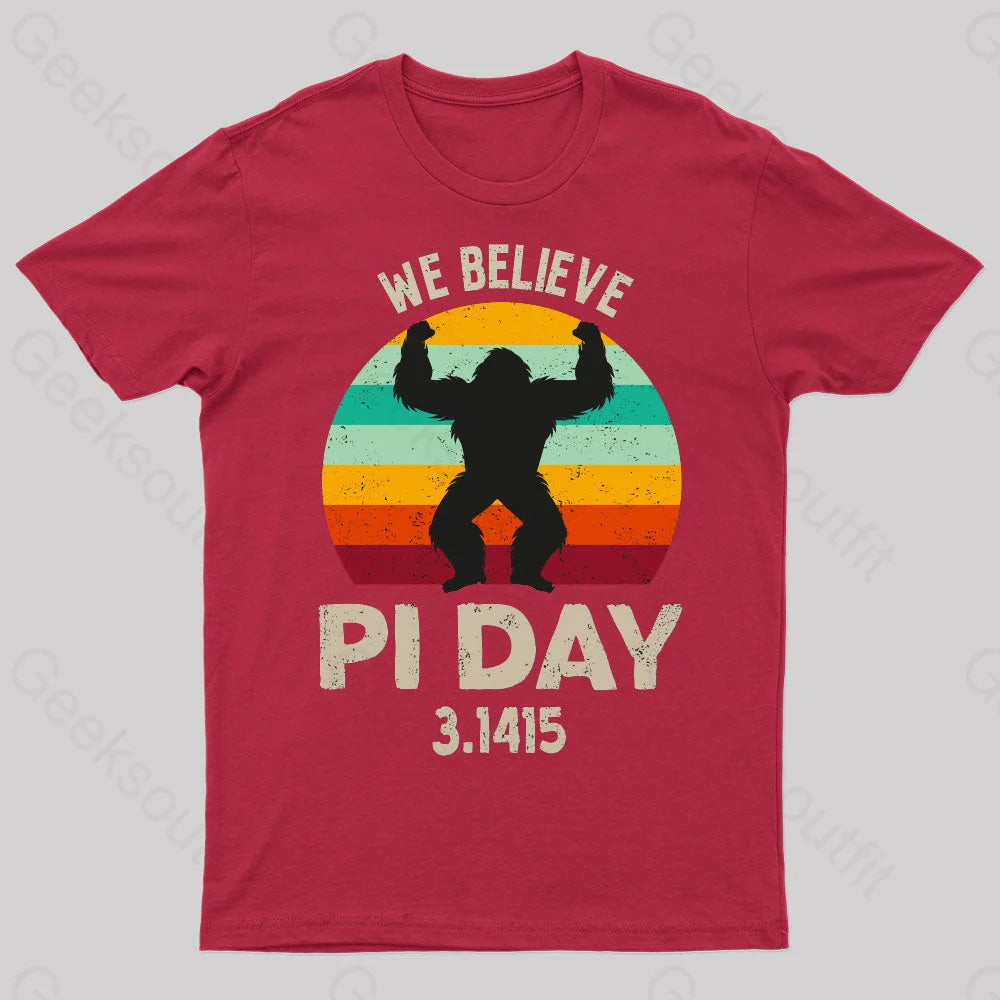 We Believe Pi Day Nerd T-Shirt Red / S