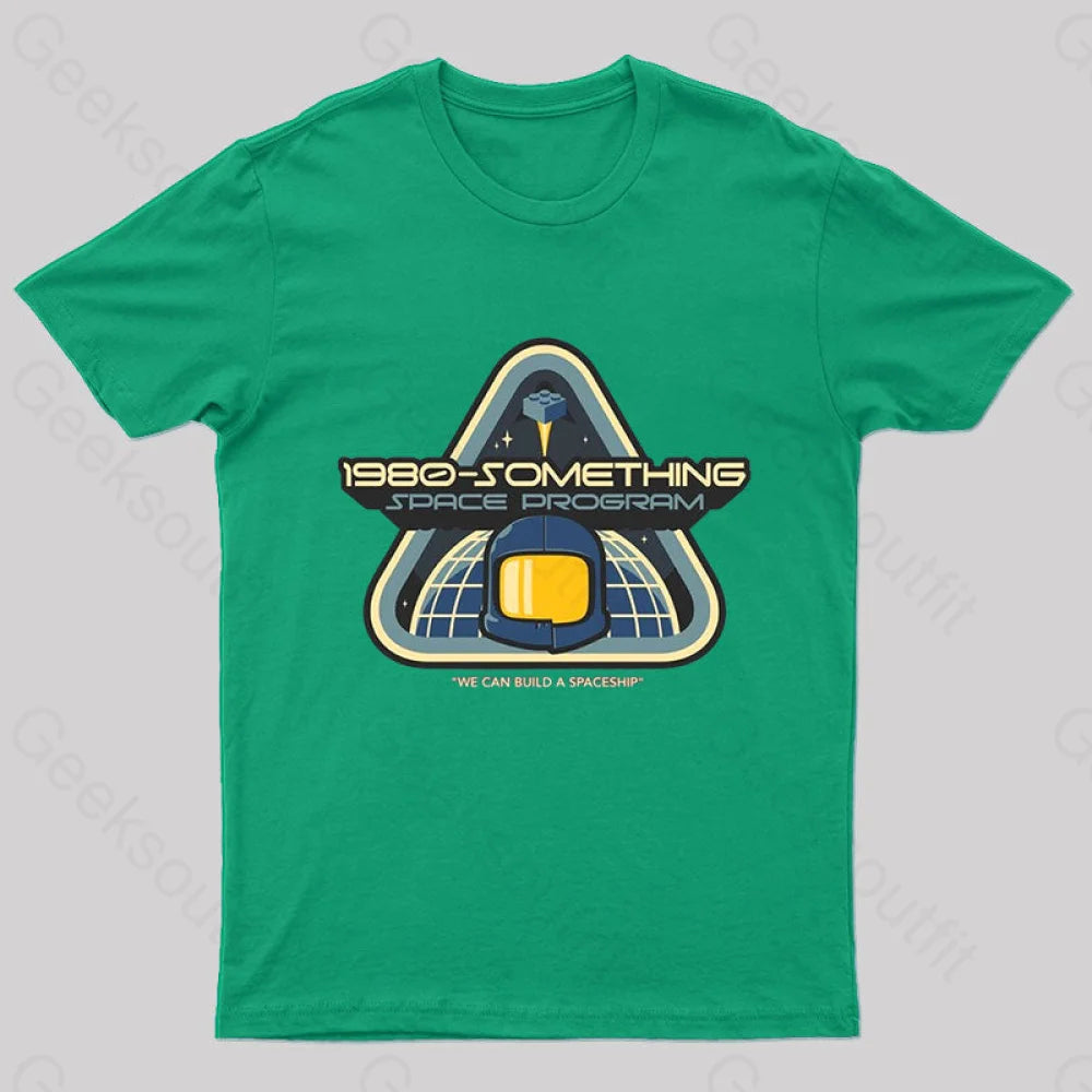 We Can Build A Spaceship Nerd T-Shirt Green / S