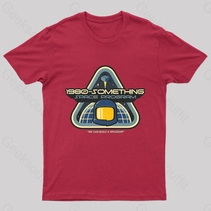 We Can Build A Spaceship Nerd T-Shirt Red / S