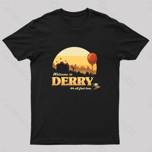 Welcome To Derry Nerd T-Shirt Black / S