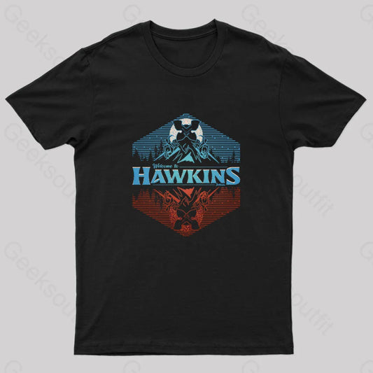 Welcome To Hawkins Nerd T-Shirt Black / S Yc