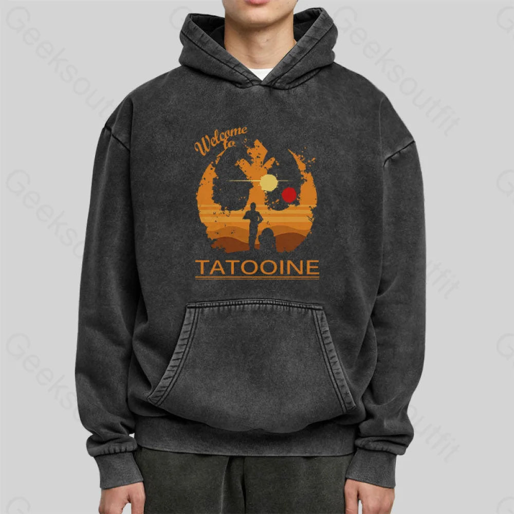 Welcome To Tatooine Washed Hoodie