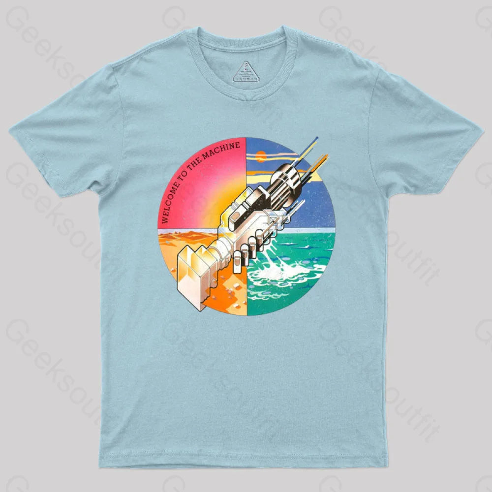 Welcome To The Machine Pink Floyd T-Shirt Light Blue / S