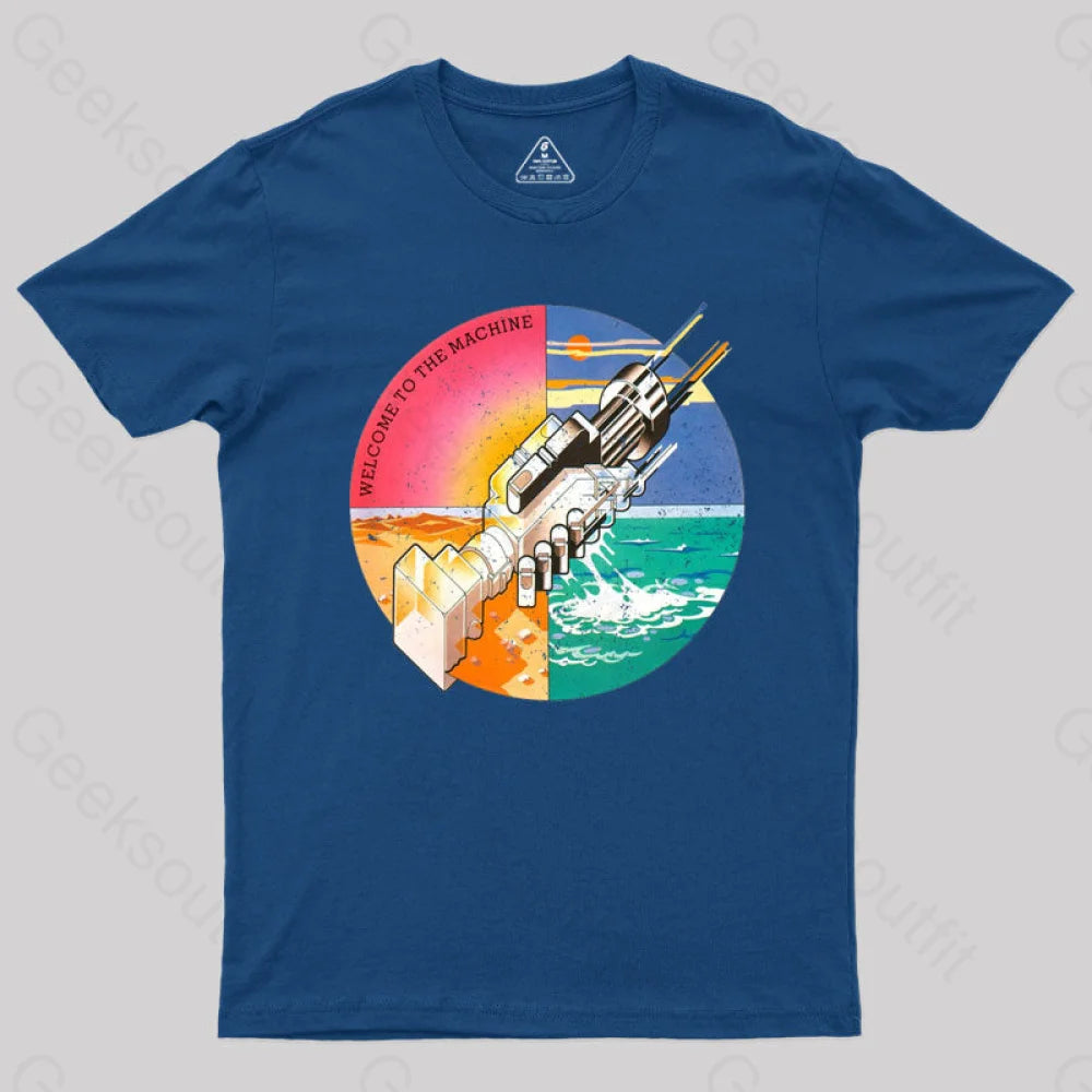 Welcome To The Machine Pink Floyd T-Shirt Navy / S