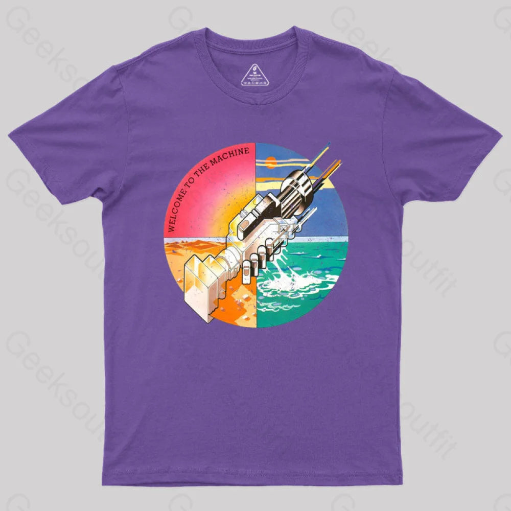 Welcome To The Machine Pink Floyd T-Shirt Purple / S