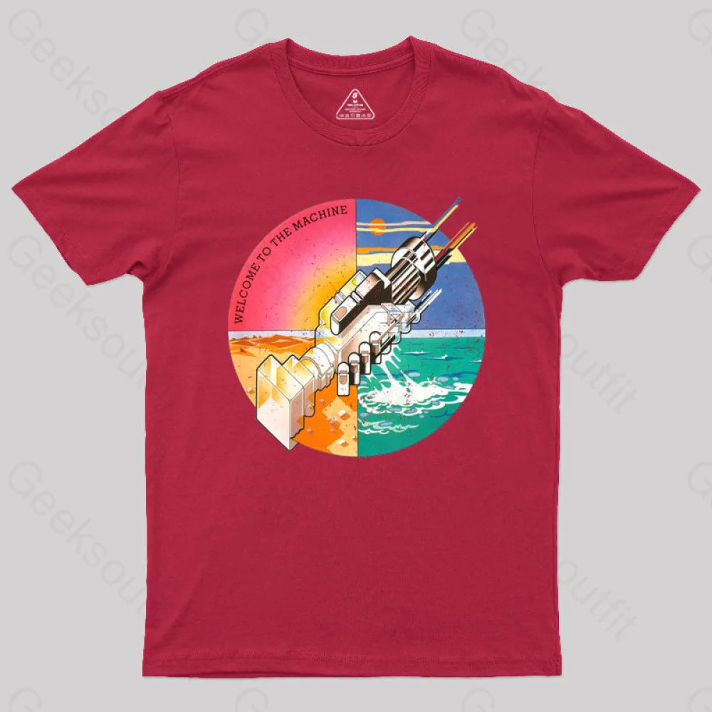 Welcome To The Machine Pink Floyd T-Shirt Red / S