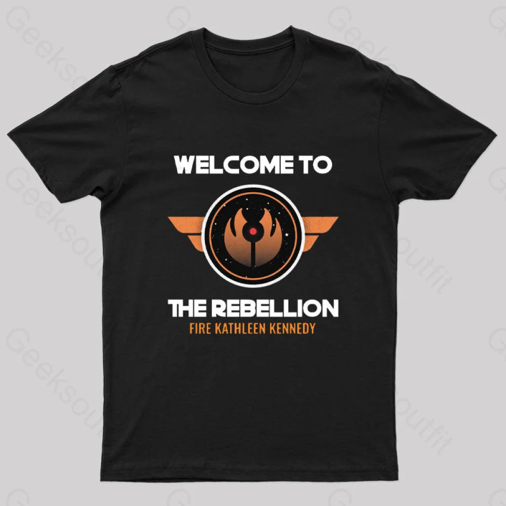 Welcome To The Rebellion Geek T-Shirt Black / S