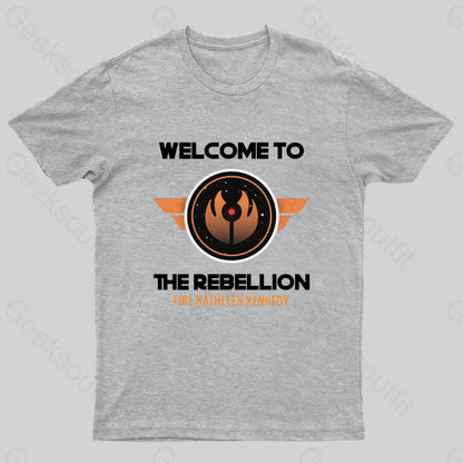 Welcome To The Rebellion Geek T-Shirt Grey / S