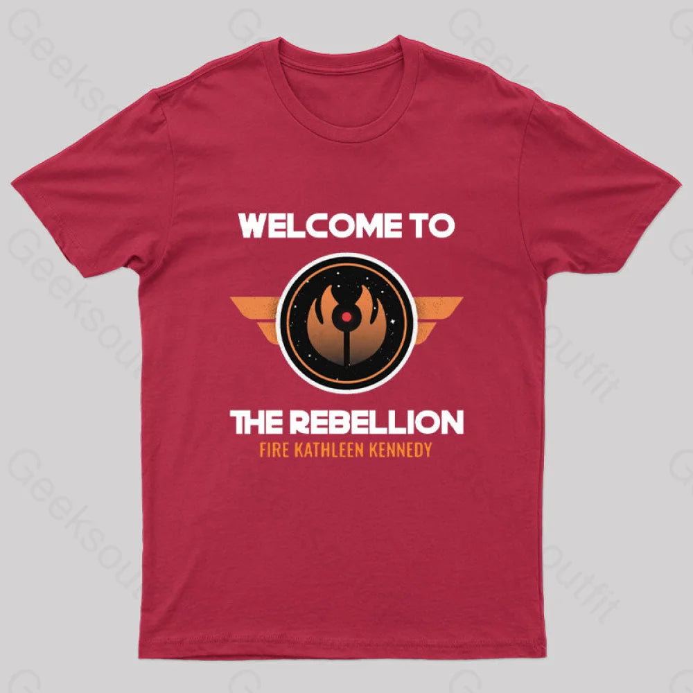 Welcome To The Rebellion Geek T-Shirt Red / S