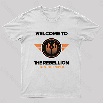 Welcome To The Rebellion Geek T-Shirt White / S