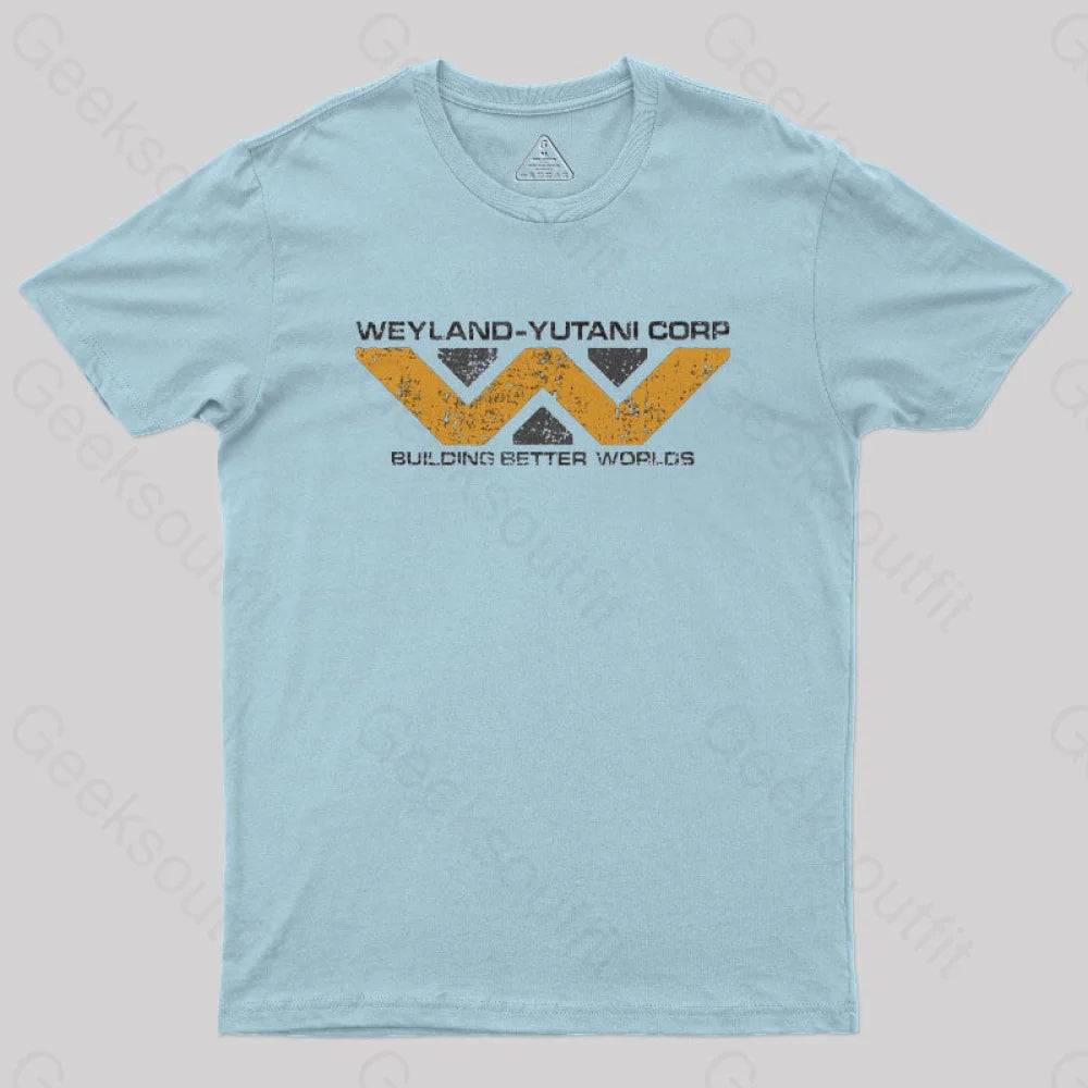 Weyland Yutani Corp Nerd T-Shirt Light Blue / S