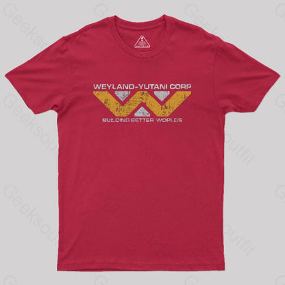 Weyland Yutani Corp Nerd T-Shirt Red / S