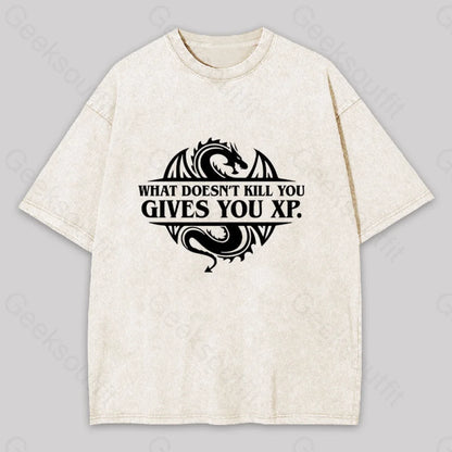 What Doesnt Kill You Give Experience Washed T-Shirt Apricot / S