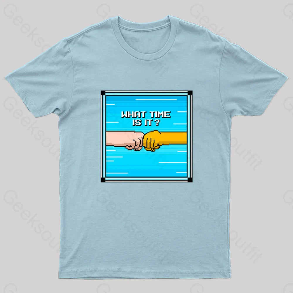 What Time Is It Nerd T-Shirt Light Blue / S