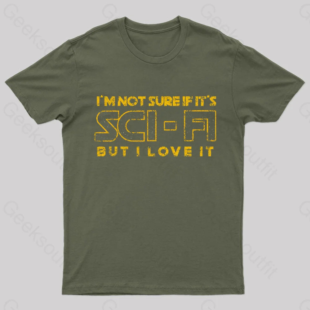 What’s Sci Fi Geek T-Shirt Army Green / S