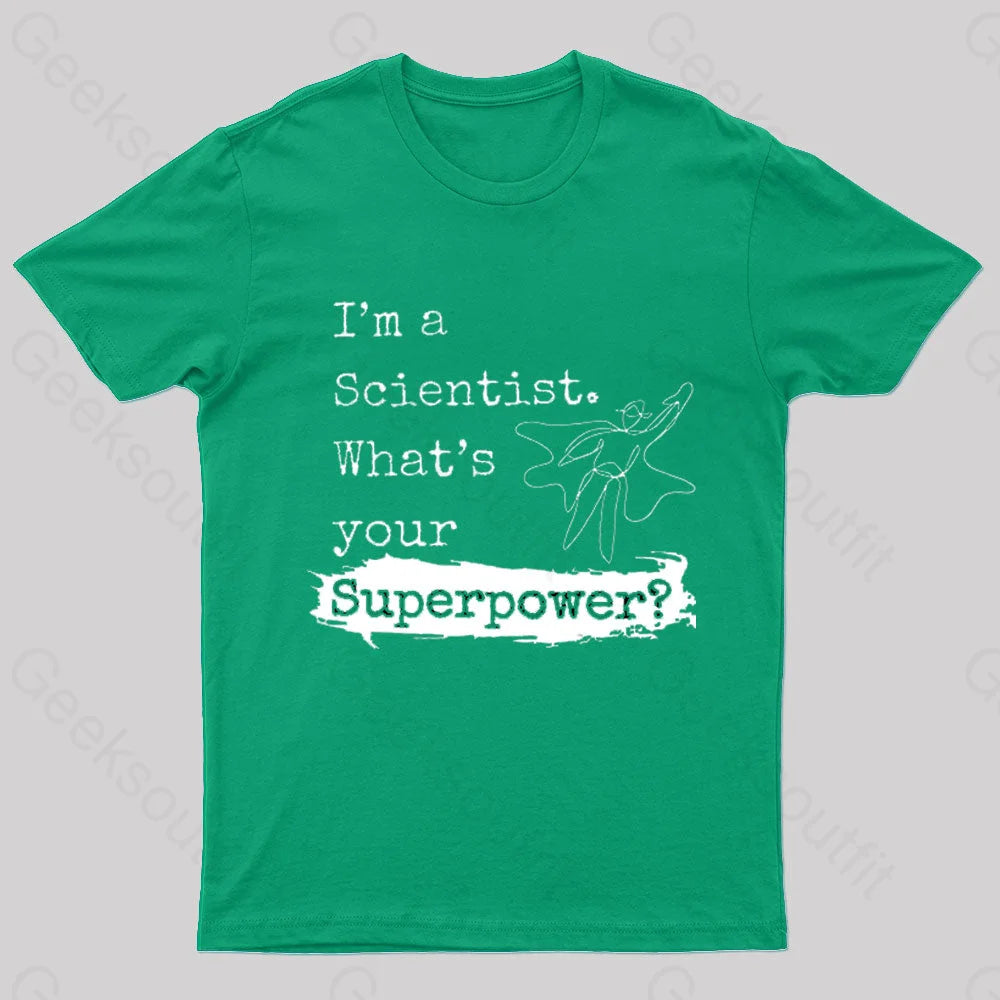 What’s Your Superpower Nerd T-Shirt Green / S