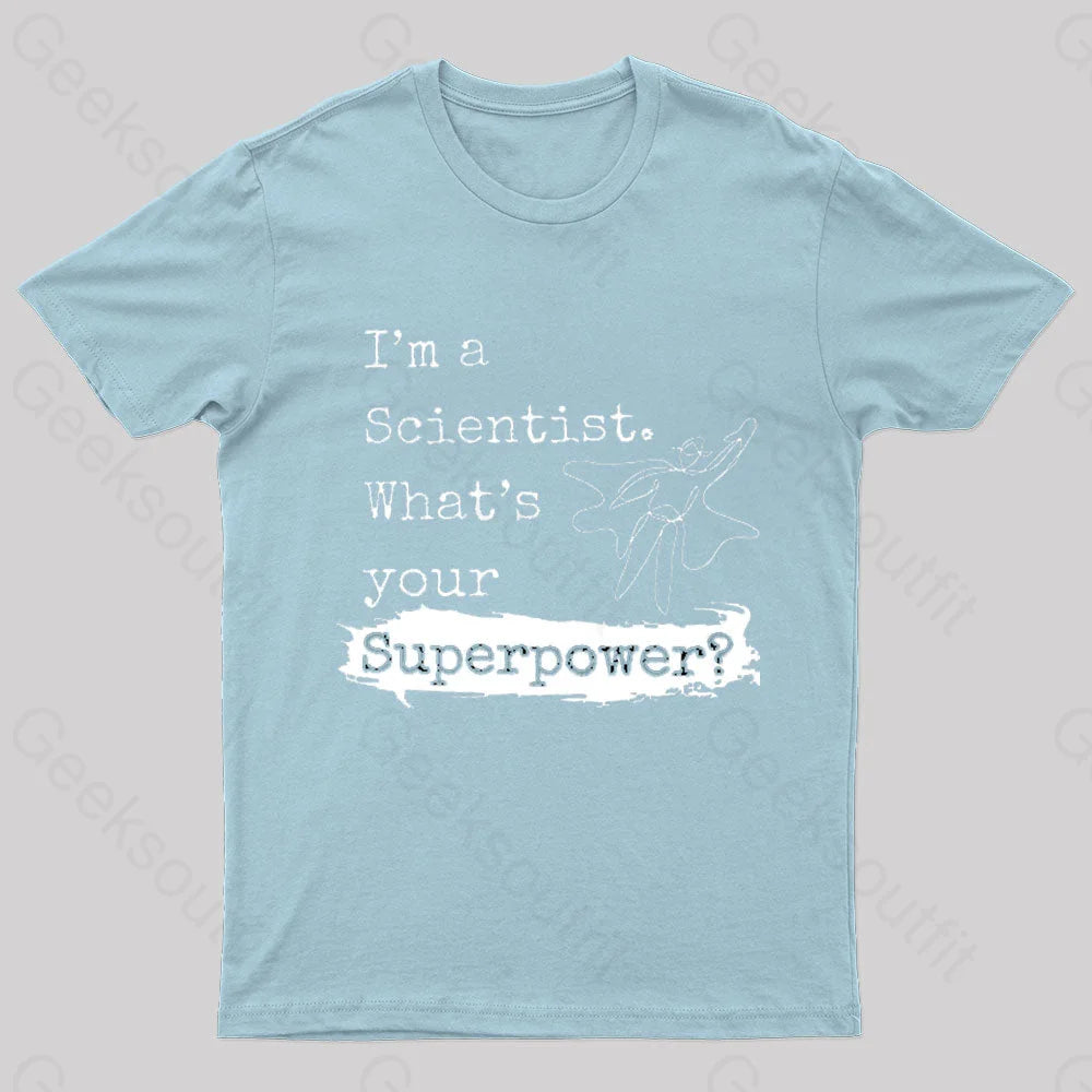 What’s Your Superpower Nerd T-Shirt Light Blue / S