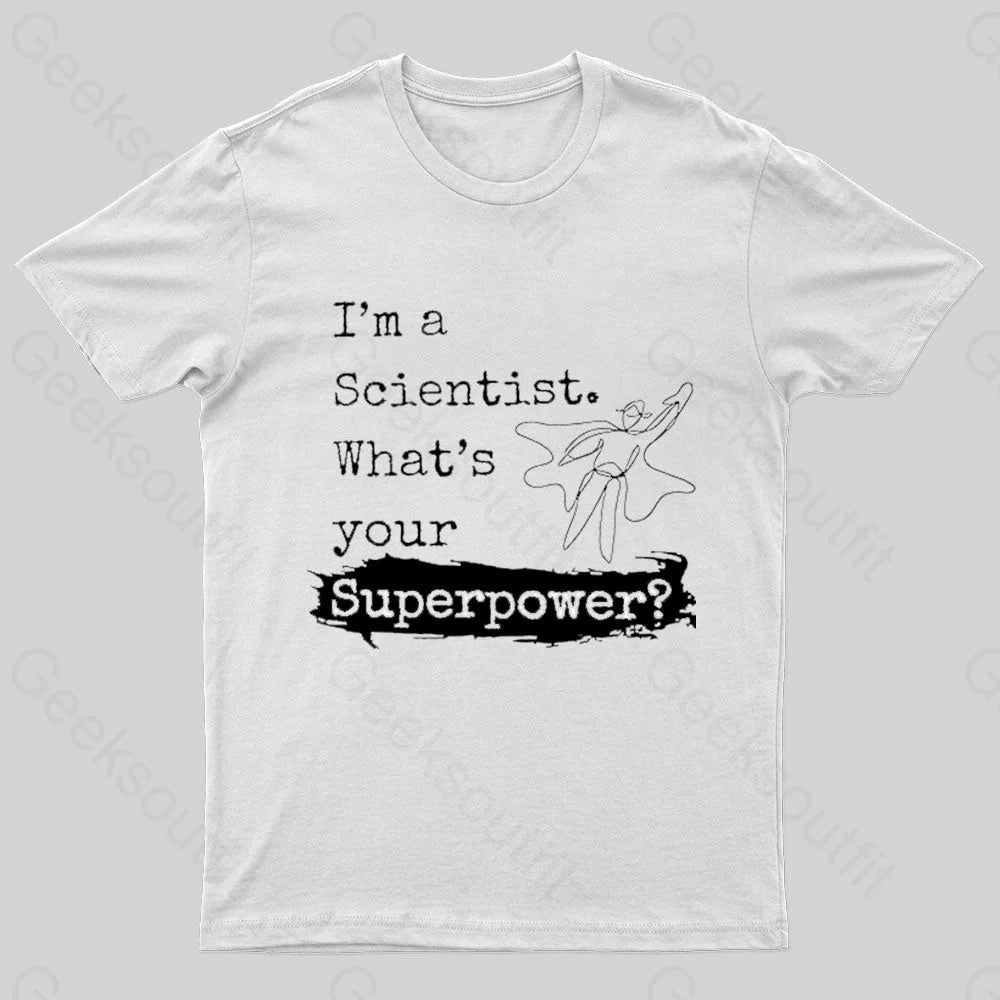 What’s Your Superpower Nerd T-Shirt White / S