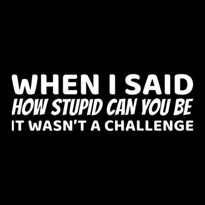 When I Said How Stupid Can You Be It Wasn’t A Challenge Nerd T-Shirt