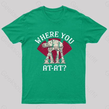 Where You Imperial Walker Nerd T-Shirt Green / S