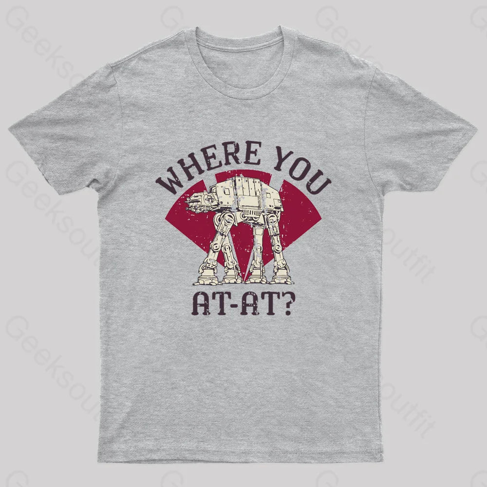 Where You Imperial Walker Nerd T-Shirt Grey / S