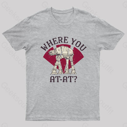 Where You Imperial Walker Nerd T-Shirt Grey / S