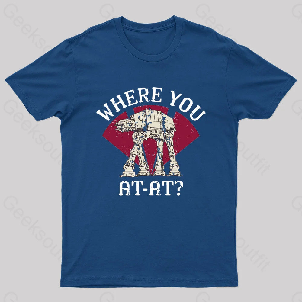 Where You Imperial Walker Nerd T-Shirt Navy / S