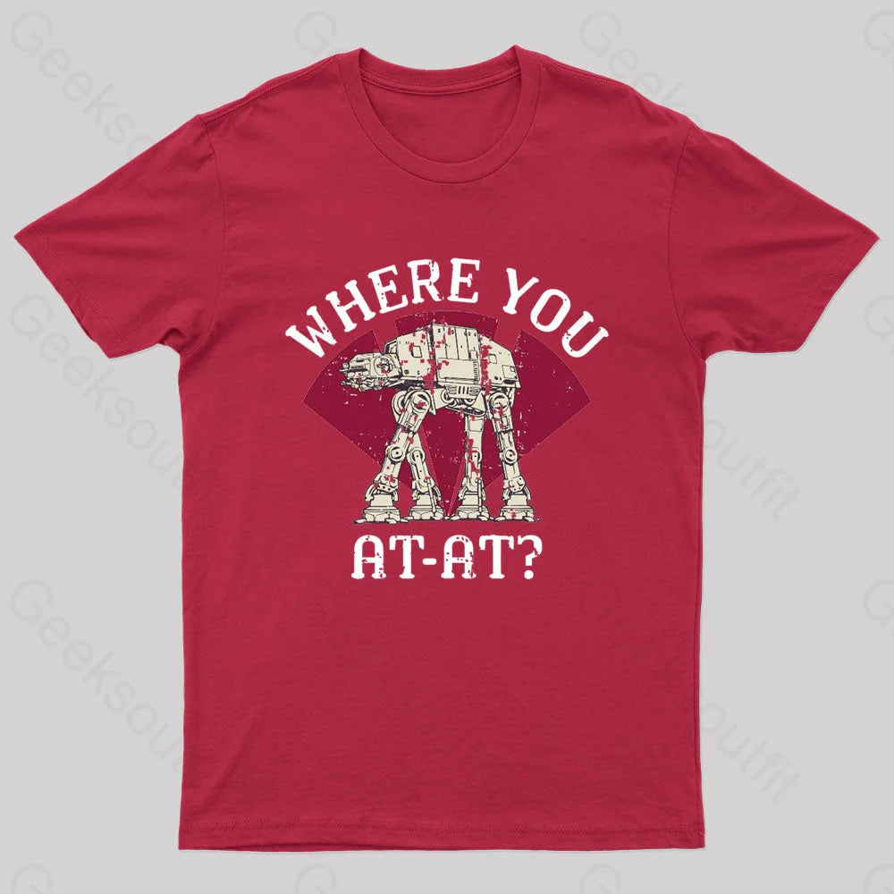 Where You Imperial Walker Nerd T-Shirt Red / S