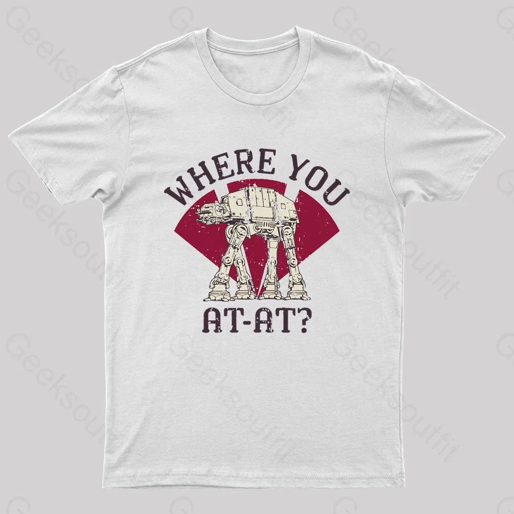 Where You Imperial Walker Nerd T-Shirt White / S