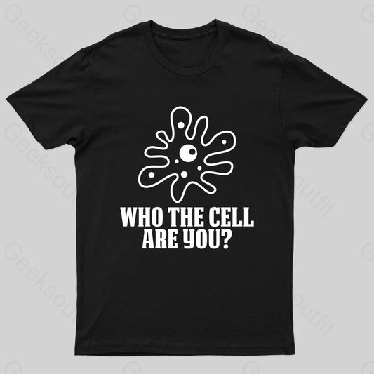 Who The Cell Nerd T-Shirt Black / S