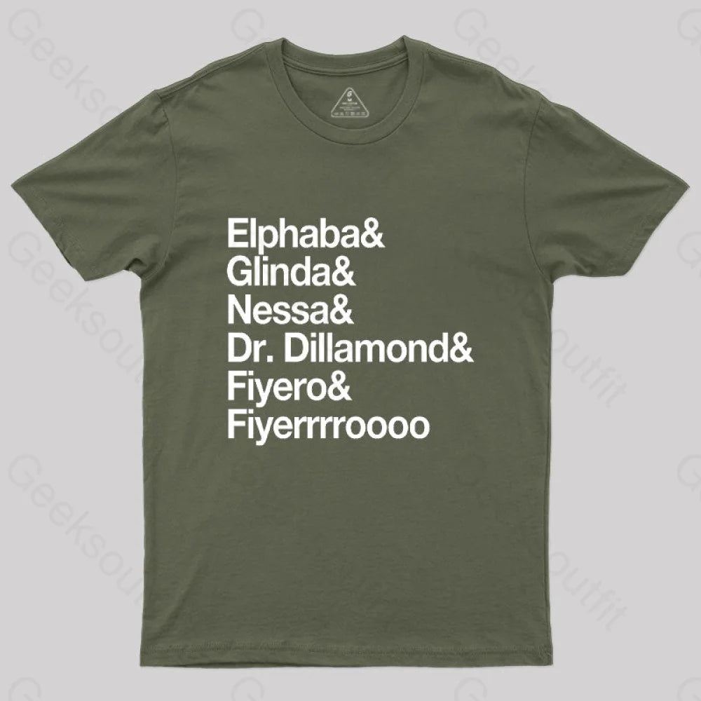 Wicked & Shirt Nerd T-Shirt Army Green / S