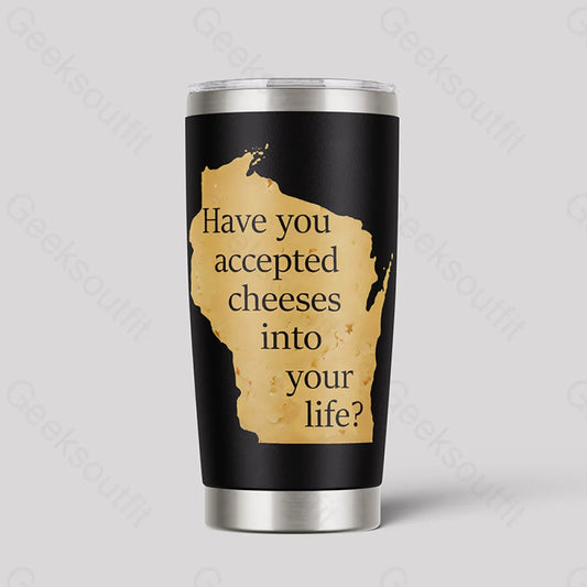 Wisconsin Cheese Pun Geeks Tumbler Black