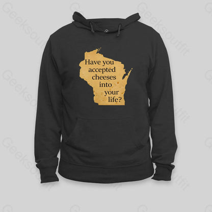 Wisconsin Cheese Pun Hoodie Black / S