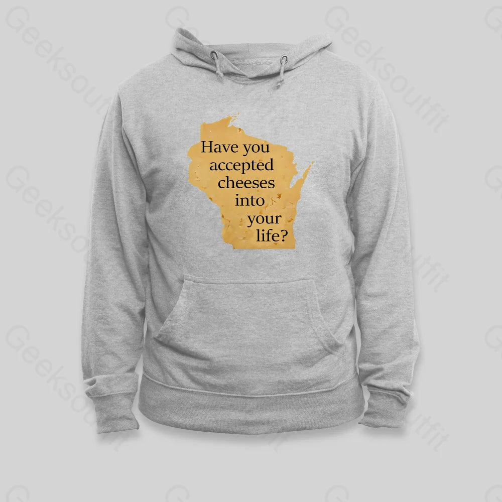 Wisconsin Cheese Pun Hoodie Grey / S