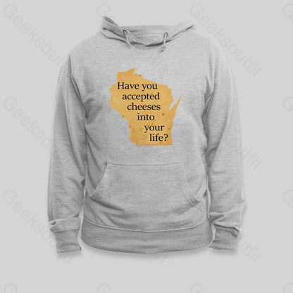 Wisconsin Cheese Pun Hoodie Grey / S