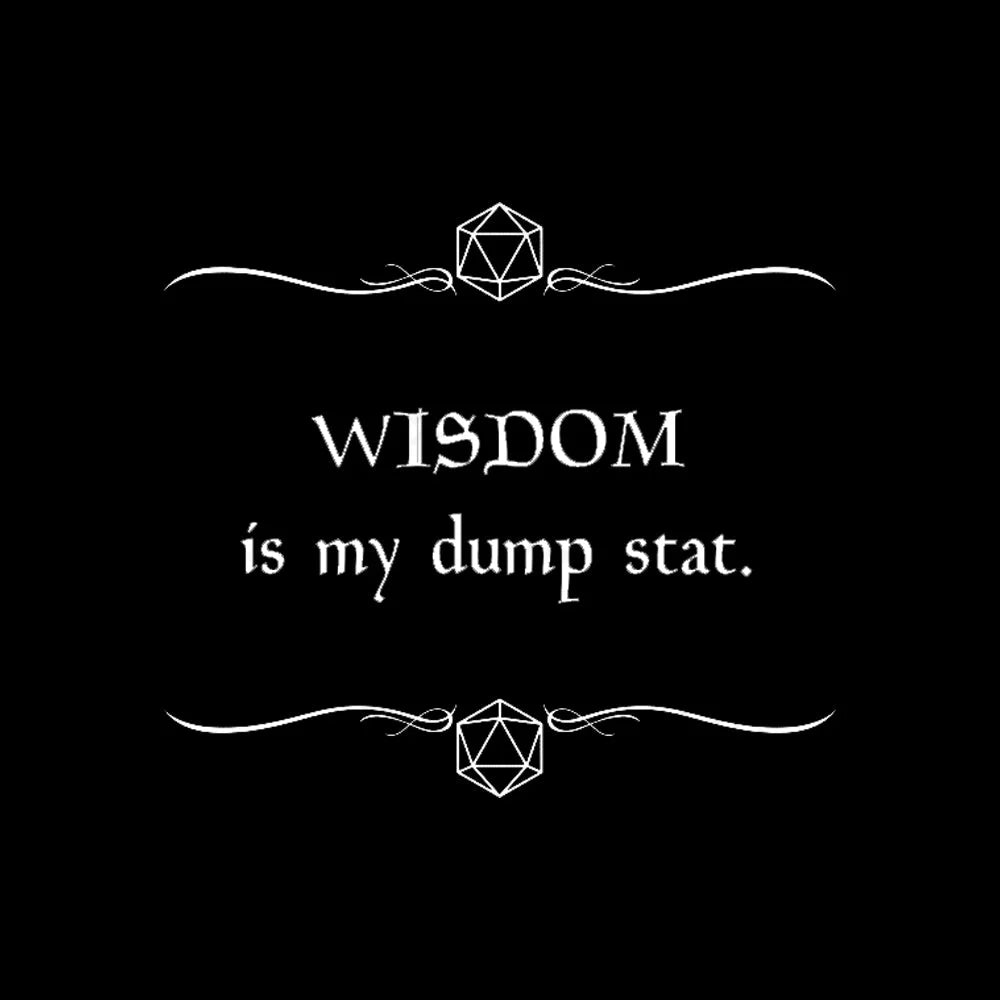 Wisdom Is My Dump Stat Nerd T-Shirt