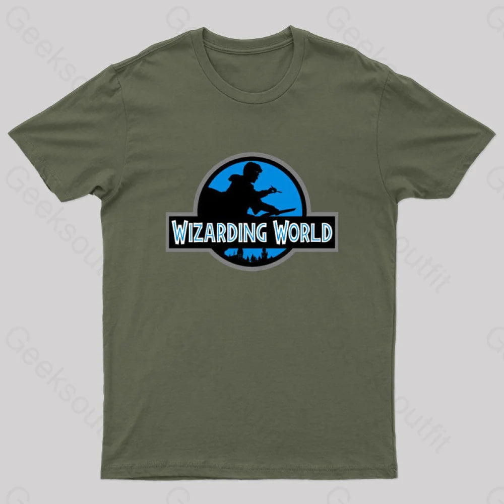 Wizarding World Nerd T-Shirt Army Green / S